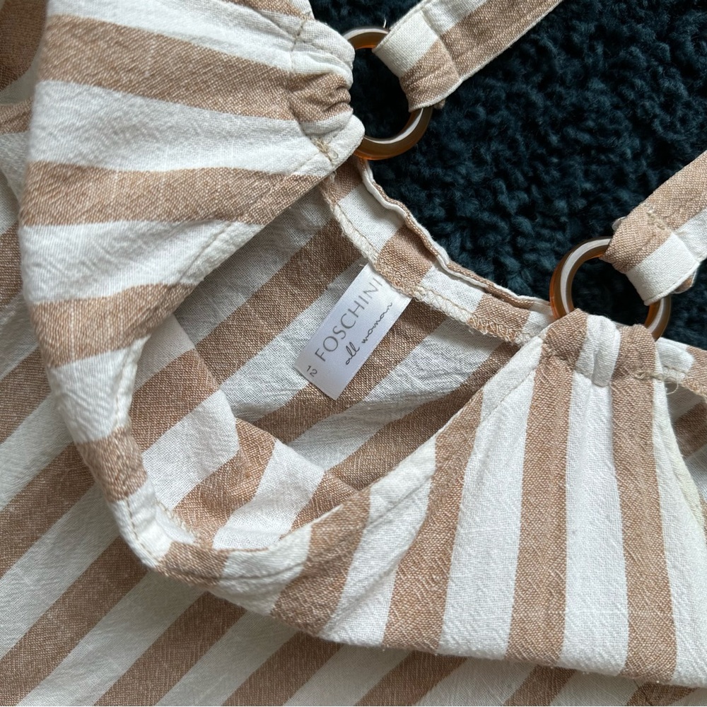 Striped Linen Jumpsuit - Picture 6 of 8